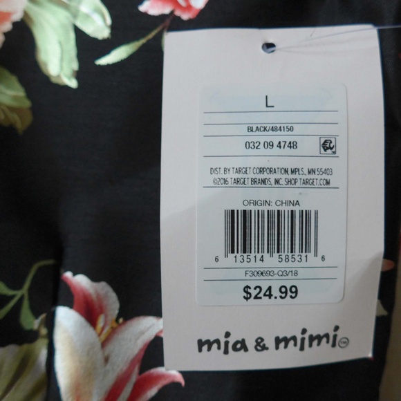 NWT Mia & Mimi Girls L (10) Satin Floral Dress with Crinoline - Picture 10 of 13